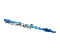 YDuupxe Flûte Piccolo en Cupronickel, clé Bleue + E, 6 Trous, Idéale pour les Débutants et les Amateurs de Musique