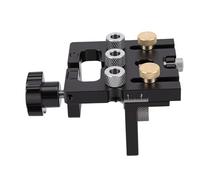 YDuupxe Gabarit de Cheville Réglable, Guide de Perçage à Centrage Automatique en Alliage d'aluminium avec Embouts de 6 Mm, 8 Mm, 10, Parfait pour l'assemblage de Meubles et la Fabrication