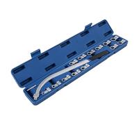 YDuupxe Jeu de Clés de Tendeur de Courroie, Kit D'outils de Poulie de Tension de Courroie Serpentine avec 14 Adaptateurs pour la Plupart des Modèles de Véhicules 15 Pièces