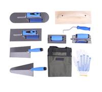 YDuupxe Kit d'outils de Finition du Béton, Ensemble de Maçonnerie de 10 Pièces avec et Sac de Rangement pour les Travaux de Maçonnerie et de Carrelage