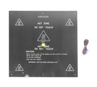 YDuupxe Lit Chauffant pour Imprimante 3D 500x500mm, Plate-forme de Lit Chauffant en Aluminium à Trou fraisé à Chauffage Rapide 24V 350W avec Câble