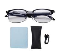 YDuupxe Lunettes Intelligentes, 1,5 Heures Full Charge 150 Langues AI Vocation Assistant One Key Manipulation Traducteur Sonore à Double Canal Bluetooth Lunets pour la Musique