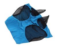 YDuupxe Masque Anti-Mouches pour Chevaux avec Protection des Oreilles, Tissu Respirant, Empêche Les Rayons, Convient à Les Chevaux Lors des Randonnées en Sentier et en Utilisation Stable (Blue)