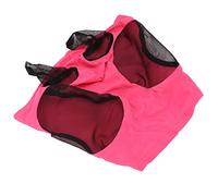 YDuupxe Masque Anti-Mouches pour Chevaux avec Protection des Oreilles, Tissu Respirant, Empêche Les Rayons, Convient à Les Chevaux Lors des Randonnées en Sentier et en Utilisation Stable (Rose Rouge)