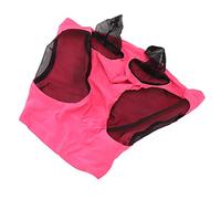 YDuupxe Masque Anti-Mouches pour Chevaux avec Protection des Oreilles, Tissu Respirant et Résistant pour Chevaux, Idéal pour l'équitation en écurie et en Sentier (Rose Rouge)