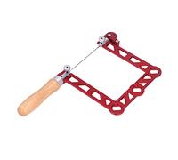 YDuupxe Mini Scie à Main, Scie à Chantourner en Forme de U en Alliage d'aluminium avec Poignée Ergonomique en Bois pour la Fabrication de Bijoux, le Travail du Bois et le Travail des Métaux (5