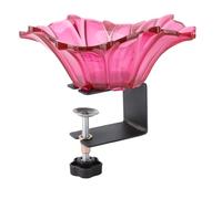 YDuupxe Plateau d'alimentation des Oiseaux D'oiseau à Fleurs pour Décoration de Cour de Jardin pour Extérieur (Rosé)