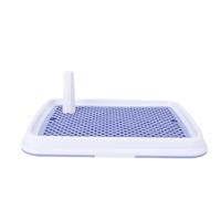 YDuupxe Plateau de Pot pour Chien, Support de Tapis de Pipi en Plastique avec Clôture Haute, Idéal pour Les Petits Chiens, Facile à Nettoyer et Empêche Les Odeurs, Parfait pour Le Dressage des (Blue)