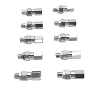 YDuupxe Raccord de Flexible Hydraulique à Sertir Pivotant, 1/4 Pouce NPTF | Ensemble pivotant en acier inoxydable, rotation 360°, joint à sertir permanent, pour lavage haute pression, tracteur,