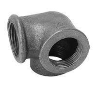 YDuupxe Raccord de Tuyau de Sortie Latérale, Connecteur coudé en Fonte Malléable Noire à 90 Degrés pour Bricolage d'étagères Murales, Tuyauterie et Pieds de Meubles (DN20(3/4))