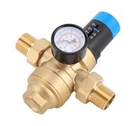 YDuupxe Réducteur de Pression D'eau en Laiton 3,4 Pouces avec Manomètre | Corps en Laiton, Maille en Acier Inoxydable 316L, Filtration de 90 à 120 Microns, Eau du Robinet Municipale, Filtre de