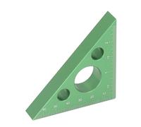 YDuupxe Règle à Angle Droit de 7,6 Cm, équerre de Charpentier, Règle Triangulaire, 45 à 90 Degrés, Alliage D'aluminium, Outil de Mesure pour le Travail du Bois (GREEN)