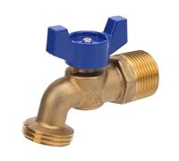 YDuupxe Robinet Extérieur, Filetage Mâle G3/4 Pouces DN20, Double Connexion, Ouverture Rapide, Fermeture, Tolérance de Pression Maximale de 125 PSI, Vanne de Sortie