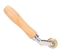 YDuupxe Rouleau Portatif de Toiture TPO, Roue en Laiton, épaisseur de Roue de 6 Mm, Poignée Ergonomique en Bois de 5 Pouces, pour Souder la Bâche, le Tissu Publicitaire, la Bobine Imperméable en