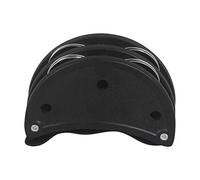 YDuupxe Tambourin à Pied avec Clochettes en Métal, Corps Léger en ABS Noir, Sangle en Nylon Réglable pour Instrument de Musique Cajon African Drum Plink Sound