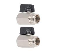 YDuupxe Vanne Robinet à Boisseau Sphérique en Laiton Filetage G1/2 sablé | Mini Construction en Laiton, Poignée Amovible Rotative à 90°, Joint Anti-fuite, Surface Galvanisée pour Plus de durabilité.