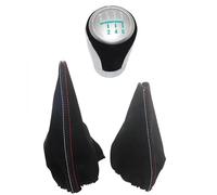 YDXHERTA Couvercle Levier Vitesse Changement Vitesse En Aluminium Guêtre Démarrage + Démarrage Frein À Main Pour BMW E30 E34 Z3 E46 E36 Accessoires Voiture Pièces Automobiles(6-speed)