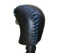 YDXHERTA Couvre-pommeau De Levier De Vitesse En Cuir Accessoires Automobiles Pour Acura MDX 2007-2013 Couvre-pommeau De Levier De Vitesse Amélioration Intérieure(Black and blue)