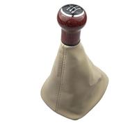 YDXHERTA Housse De Protection En Cuir Pour Pommeau De Levier De Vitesse Pour Passat B5 1998-2004 Accessoire De Voiture Pour Handball Amélioration Intérieure(Beige,6 Speed)