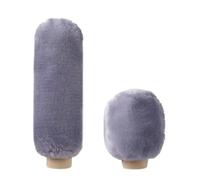 YDXHERTA Lot De 2 Couvre-poignées De Frein À Main De Voiture Poignée En Peluche Douce Et Chaude Pour Frein À Main Amélioration Intérieure(Gray)