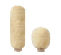 YDXHERTA Lot De 2 Couvre-poignées De Frein À Main De Voiture Poignée En Peluche Douce Et Chaude Pour Frein À Main Amélioration Intérieure(Beige)