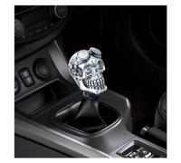 YDXHERTA Modification Des Pommeaux Changement Vitesse Voiture Tête Crâne Engrenage Boîte Manuelle Pommeau Levier Manette Pièces Automobiles(Silver)