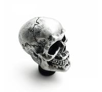 YDXHERTA Pièces Décoratives D'automobile Poignée Tête D'engrenage En Forme Crâne Tête Levier Manuelle Accessoires Modifiés Pommeau Changement Vitesse Pièces Automobiles(Silver)