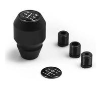 YDXHERTA Pommeau De Levier De Vitesse Universel 5 Et 6 Vitesses Pommeau De Levier De Vitesse En Aluminium 70 Mm Pour Boîte Manuelle Avec Autocollant Amélioration Intérieure(Black)