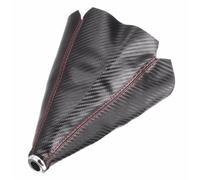 YDXHERTA Pommeau Levier Vitesse Manuel Universel En Cuir Et Fiber Carbone Guêtre Automatique Pour Voiture Couvercle Démarrage Ligne Noir/rouge/bleu/jaune Pièces Automobiles(Rood)