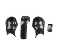 YDXHERTA Pour Nissan 350Z Z33 2003-2009 4 Pièces En Fibre De Carbone Voiture Levier De Vitesse Manuel Pommeau De Levier De Vitesse Décoration Garniture Amélioration Intérieure(Black)