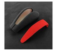 YDXHERTA Pour Porsche Cayenne 2004 2005 2006 2007 2008 2009 Pommeau De Levier De Vitesse En Daim Housse De Protection Cadre Accessoires De Décoration Amélioration Intérieure(Black-red)