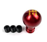 YDXHERTA Réaménagement Automobile Poignée De Vitesse Tête De Changement De Vitesse Manuelle 5/10 Vitesses Pommeau De Levier De Vitesse Universel En Métal Pièces Automobiles(Rood,5-speed)