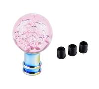 YDXHERTA Tête D'engrenage Automobile Boule Cristal Poignée D'engrenage Transparente Engrenage Manuel Engrenage Automatique Levier Vitesse Universel Modifié Pièces Automobiles(Pink)