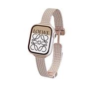YDxingY Bracelet de montre Compatible avec Apple Watch 42mm/44mm/45mm/49mm,Bracelet maille milanaise Bracelet Avec Fermoir Magnétique,pour IWatch SE Series 9 8 7 6 5 4 3 2 1,Couleur or vintage