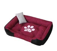 YDYAENIO Canapé Doux et Chaud en Polaire for Chien et Chat, for Petite, Grande et Grande Taille, avec Fond imperméable, for l'automne et l'hiver(Wine Red,75X55cm)