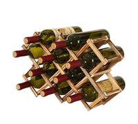 YDYAENIO Casier à vin Pliable en Bois for Bouteilles de Rouge, présentoir, Rangement, Armoire, Organiseur for Bar, 3, 6 ou 10(10 Bottles)