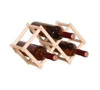 YDYAENIO Casier à vin Rouge Pliable en Bois for 3, 6 ou 10 Bouteilles, Support de Cuisine, étagères d'exposition, organisateurs(Original Wood 3)