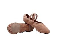 YDYAENIO Chaussures de Ballet Professionnelles à Bandes élastiques for Femmes, Pantoufles de Ballet en Maille et Toile Extensible, Chaussures à Pointe de Danse, Ballerines(Brown,45 EU)