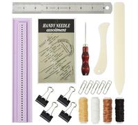 YDYAENIO Kit Reliure Livre Fournitures de reliure Manuel Artisanat Poinçon Débutant Bureau Maison Livres Kits Outils à la main Guide perforation for débutants Ensemble