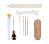 YDYAENIO Kit Reliure Livre Kit de reliure avec outils démarrage, aiguilles à gros chas, plioir os, rainurage du papier, fil ciré, poinçon for livres faire soi-même(ZF-HG-0064)
