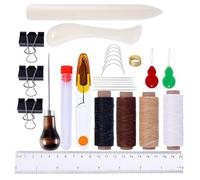 YDYAENIO Kit Reliure Livre Kit de reliure avec outils démarrage, plioir, rainurage du papier, fil ciré, poinçon, aiguilles à gros chas for livres faire soi-même(Type1)