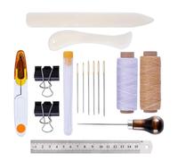YDYAENIO Kit Reliure Livre Kit de reliure avec outils démarrage, plioir, rainurage du papier, fil ciré, poinçon, aiguilles à gros chas for livres faire soi-même(Type7)