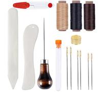 YDYAENIO Kit Reliure Livre Kit de reliure avec outils démarrage, plioir, rainurage du papier, fil ciré, poinçon, aiguilles à gros chas for livres faire soi-même(Type8)