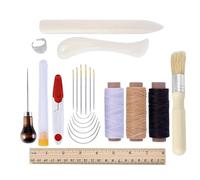 YDYAENIO Kit Reliure Livre Kit de reliure avec outils démarrage, plioir, rainurage du papier, fil ciré, poinçon, aiguilles à gros chas for livres faire soi-même(Type9)