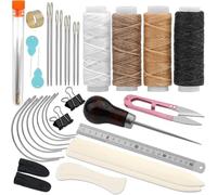 YDYAENIO Kit Reliure Livre Kit d'origami avec fil ciré et aiguilles à coudre la main, outils de pliage papier, ensemble d'accessoires bricolage en cuir