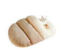 YDYAENIO Lit for Chat fermé avec Fonctions de Chaleur et de sécurité for Les Chats dans Les familles Multi-Chats Accessoires de canapé for Animaux de Compagnie Toutes Saisons(Beige,60x40cm)