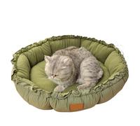 YDYAENIO Matelas for Chat Double Face avec Cordon de Serrage, créatif, Doux et Chaud, Lavable, Accessoire Universel for Animaux de Compagnie(Dark Green,M 55 55 3)