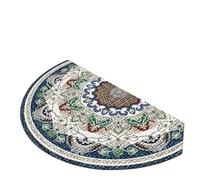 YDYAENIO paillasson Demi Lune Tapis Demi-Rond Mandala for entrée, Style bohémien, antidérapant, Facile à Nettoyer, Tapis de Sol décoratif for la Maison(Color3,40X60CM(1.3X2FT)