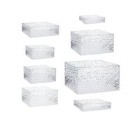 YDYAENIO Rehausseurs de Buffet Boîte de présentation, rehausseur nourriture for table avec fonds creux, buffet emboîtable for figurines d'action restauration pour Brunch Bjets Collection(8 piece set)