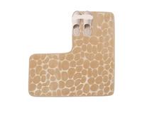 YDYAENIO Tapis de Bain en Forme L, Coton, Couleur Unie, Absorbant et antidérapant, décoration d'intérieur pour Douche carrée(Khaki 1)